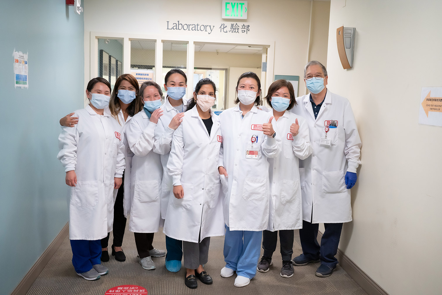 group of lab workers