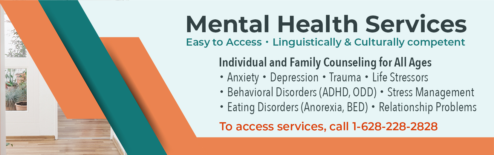 Mental health services banner for website and email. Aim to tell people how to beat the winter blue and seasonal affective disorder.
