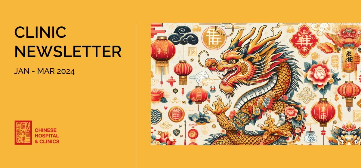 Newsletter cover 2024 January featuring lantersn and a Chinese dragon