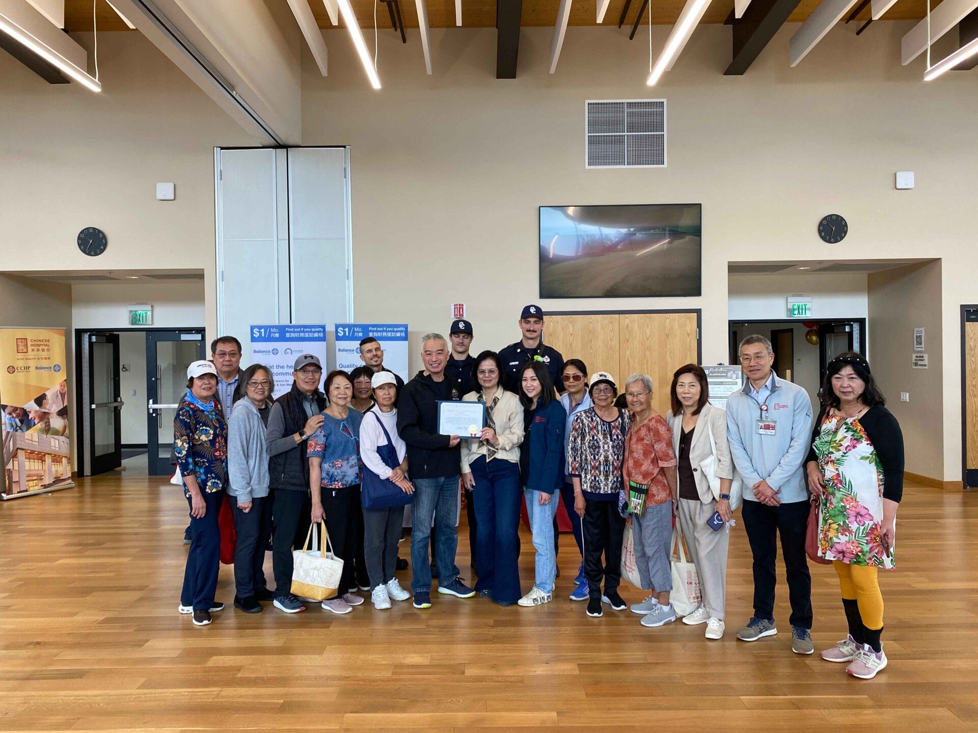 a group of people posing for a photo