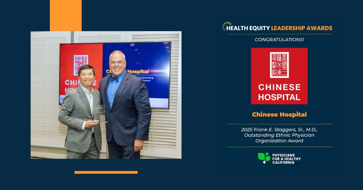 Dr. Eng received Outstanding Ethnic Physician Org Award from PHC